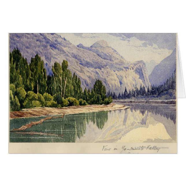 Cartão Vista no vale Califórnia de Yo-Semite (Frente Horizontal)