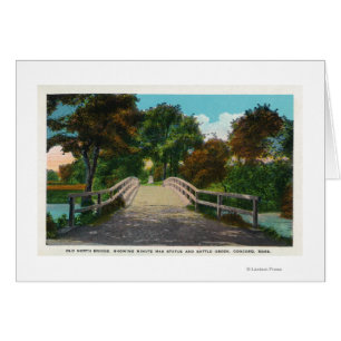 Cartão Vista Norte Antiga da Estátua de Homem Minuto # 2