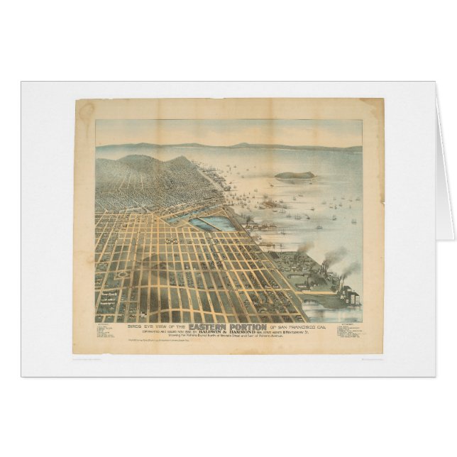 Cartão Vista oriental de San Francisco, CA (1529A) (Frente Horizontal)