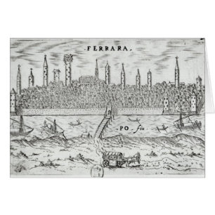 Cartão Vista panorâmica de Ferrara