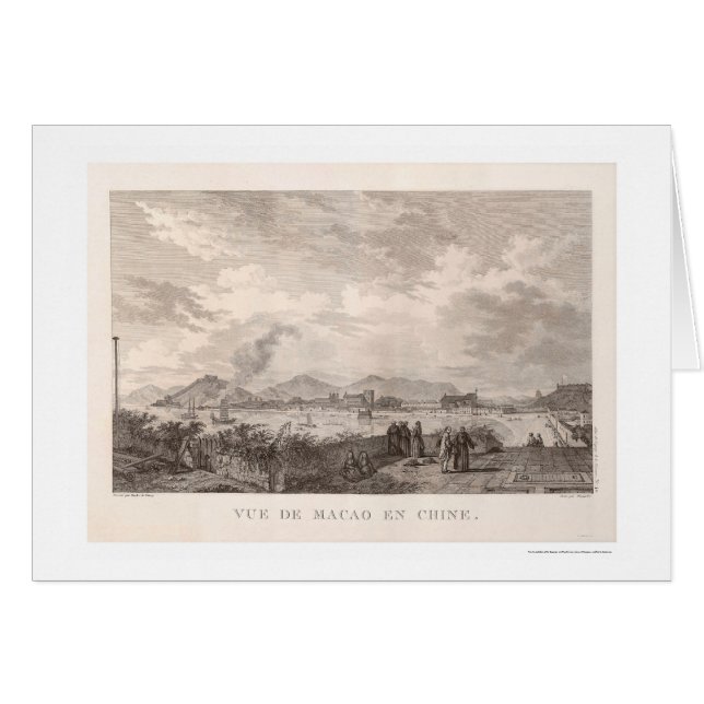 Cartão Vista panorâmica de Macao, China - 1797 (Frente Horizontal)