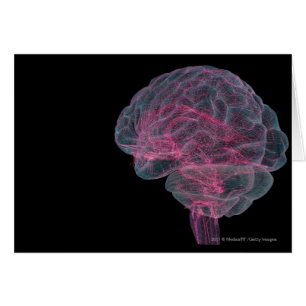 Cartão Vista traseira do cérebro humano