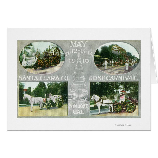 Cartão Vistas Cênicas dos Papais noeis Clara Co Rosa (Frente Horizontal)