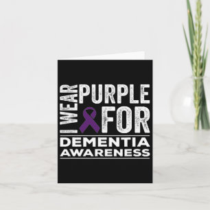 Cartão Visto Roxo Para Sensibilização Para A Demência Alz
