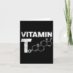 Cartão Vitamina T Testosteron Bodybuilding Gym Malhação T