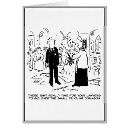 Cartão Vítima do Casamento da Igreja diz Não aos Advogado