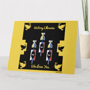 Cartão Vitória da guerra na Ucrânia