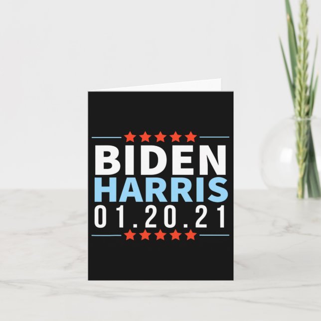 Cartão Vitória eleitoral de Biden Harris em janeiro de 20 (Frente)
