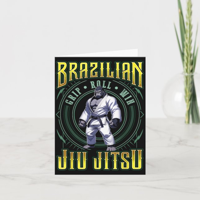 Cartão Vitória no Rolamento de Pegada de Jiu Jitsu - Gori (Frente)