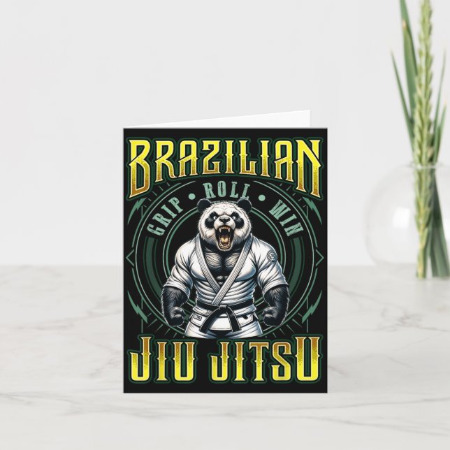Cartão Vitória no Rolamento de Pegada de Jiu Jitsu - Jiu  (Frente)
