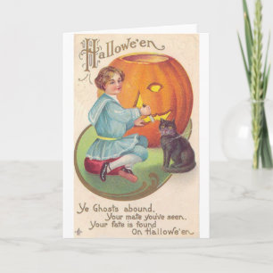 Cartão vitoriano de Halloween