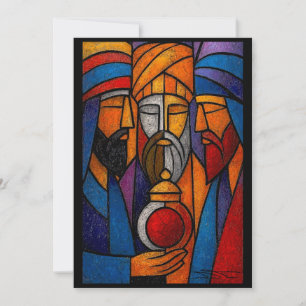 Cartão Vitrales Modernos dos Reis Magos