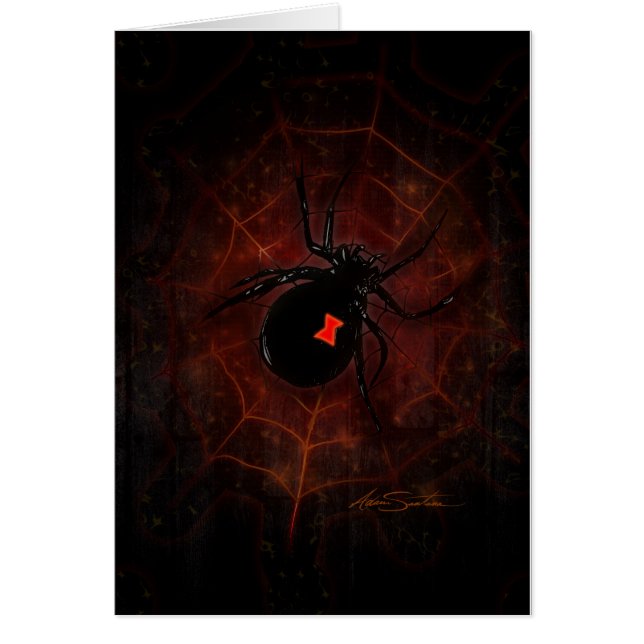 Cartão Viúva Preta (Design de Assinatura) (Frente)
