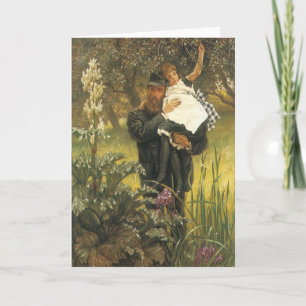 Cartão Viúvo de Tissot, Vintage Victorian Retraje Art