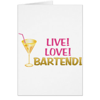 Cartão Viva! Amor! Bartender!
