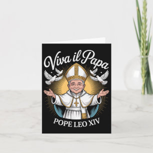 Cartão Viva Il Papa Leo Xiv