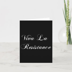 Cartão Viva La Resistance Francês Resiste Anti-Trump - Un