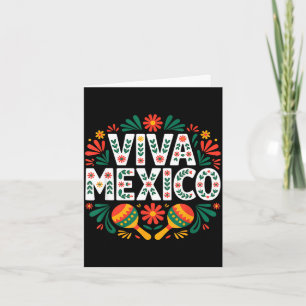 Cartão Viva México arte popular colorido independência me