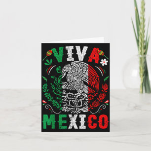 Cartão Viva México bandeira dia da independência do Méxic