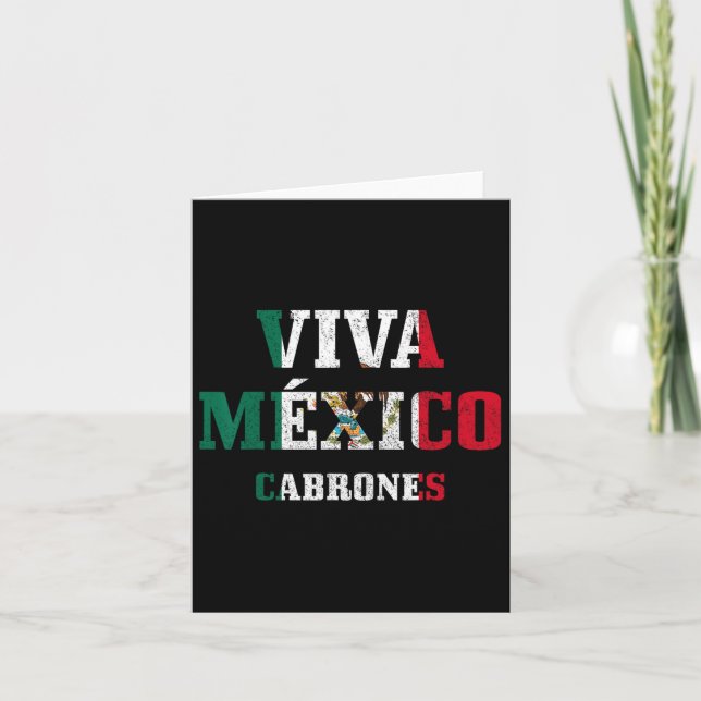 Cartão Viva Mexico Cabrones Funny Cinco De Mayo Mexicano  (Frente)