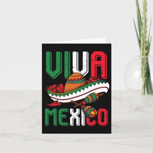 Cartão Viva Mexico Cinco De Mayo (Frente)