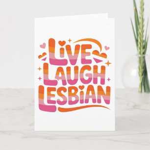 Cartão Viva Ria Lésbica Divertida Comunidade LGBTQ