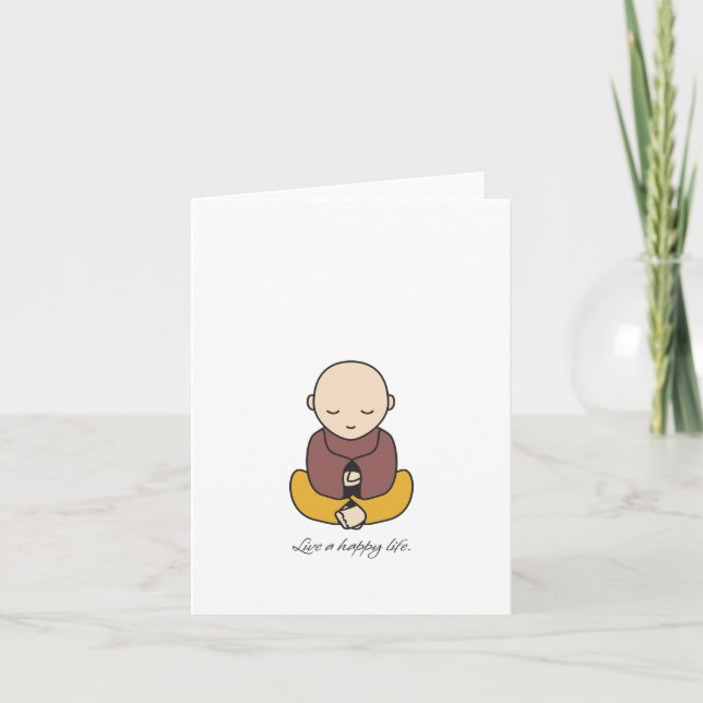 Cartão Vive uma vida feliz (Frente)