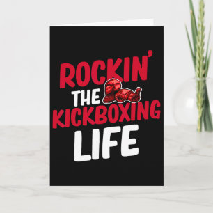 Cartão Vivendo a Vida de Kickboxing Artes Marciais Boxer