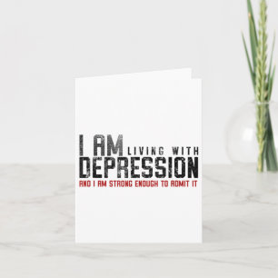 Cartão Vivendo Com Depressão - Mente E Saúde Mental Aw