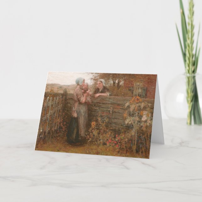 Cartão Vizinhos visitando a cerca (Frente)