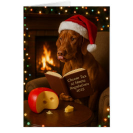 Cartão Vizsla 'Cheese Tax' Christmas card