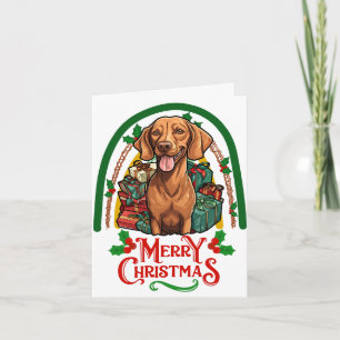 Cartão Vizsla Christmas