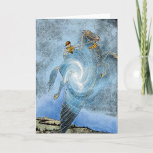 Cartão voado do cavalo