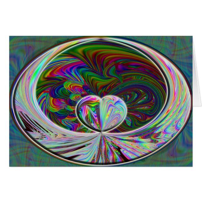 Cartão voado do coração (Frente Horizontal)