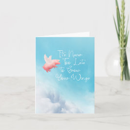 Cartão Voando Para Crescer Sua Placa De Asas