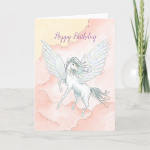 Cartão Voando Pegasus Birthday