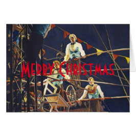 Cartão Voando Wallendas Atrevida Trapeze Circus Act