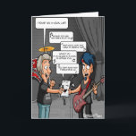 Cartão Vocalista Música Humor Funny Pun Aniversário<br><div class="desc">Este cartão de aniversário de humor musical apresenta um entusiasmado gerente de Bandas, deixando um músico saber que ele encontrou uma nova vocalista para a banda. Em vez disso, o Banda Manager entrega ao músico uma lista de músicas cantando as músicas em sua lista! Sim, uma lista muito vocal. A...</div>