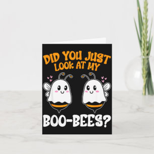 Cartão Você acabou de olhar para os meus boo-bees engraça