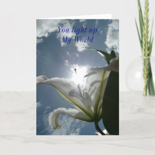 Cartão Você acende meu mundo