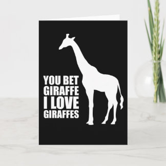 Cartão Você Ama Girafa, Eu Amo Girafas.