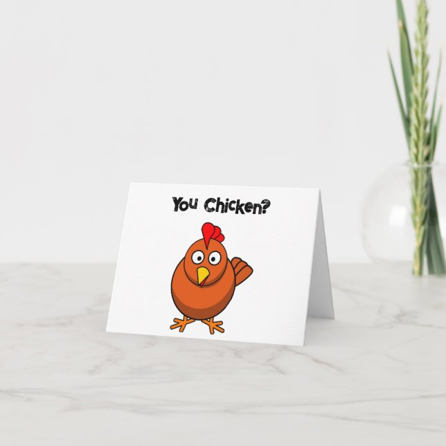 Cartão Você Chicken, Torneira Marrom Engraçada? (Frente)