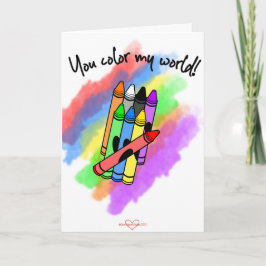 Cartão Você Coloriu Minha Placa De Dia de os namorados Mu