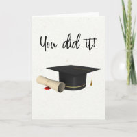 Você Conseguiu Parabéns Diploma de Formatura Touca