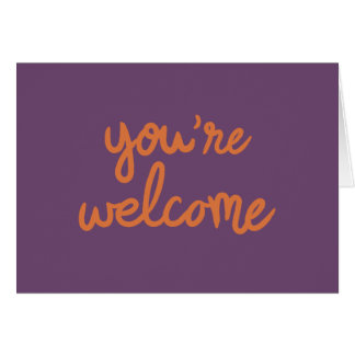 Cartão Você é bem-vindo!