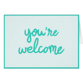 Cartão Você é bem-vindo!