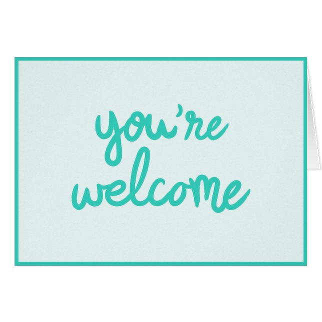 Cartão Você é bem-vindo! (Frente horizontal)