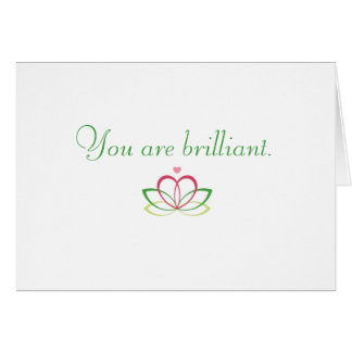 Cartão Você é brilhante
