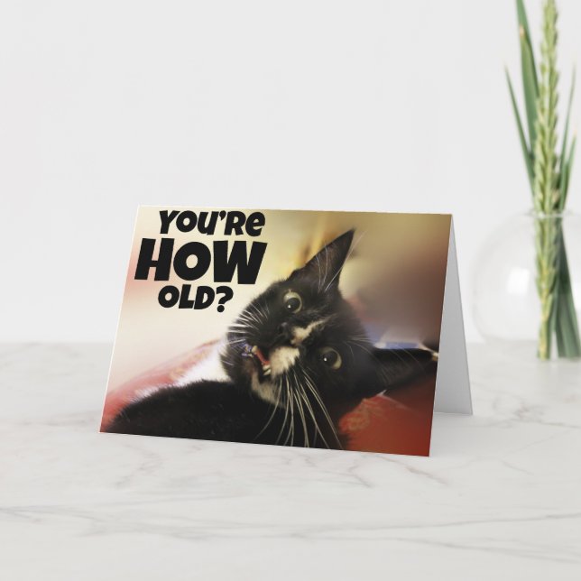 Cartão Você é como é velho? (Frente)