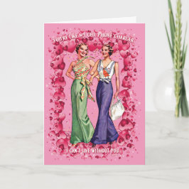 Cartão Você é como meu carregador de celular namorado LGB